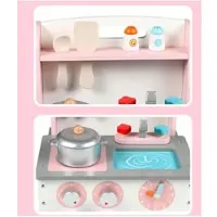 Elite Toys Kids Zone klappbare Tisch-Spielküche Pink