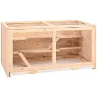 vidaXL Hamsterkäfig 89,5x45x45 cm Massivholz Tanne