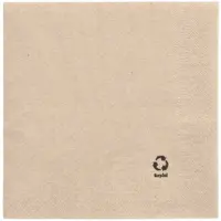 Papstar 2000 Servietten, 2-lagig 1/4-Falz 33 cm x 33 cm natur aus recyceltem Papier