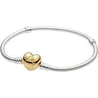 Pandora 568707C00 Damen-Armband Zweifarbig mit Herz-Verschluss