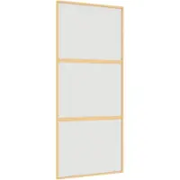 vidaXL Schiebetür Golden 90x205 cm Matt ESG-Glas und Aluminium