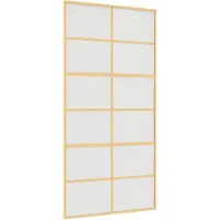 vidaXL Schiebetür Golden 102,5x205 cm Matt ESG-Glas und Aluminium