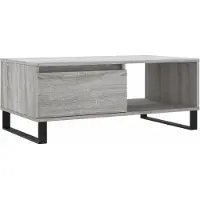 vidaXL Couchtisch Grau Sonoma 90x50x36,5 cm Holzwerkstoff