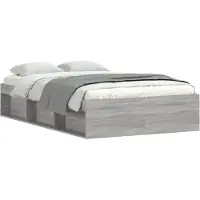 vidaXL Bettgestell Grau Sonoma 120x200 cm