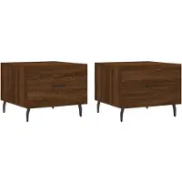 vidaXL Couchtische 2 Stk. Braun Eichen-Optik 50x50x40 cm Holzwerkstoff