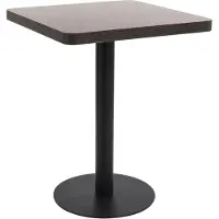 vidaXL Bistrotisch Dunkelbraun 60x60 cm MDF