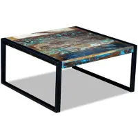 vidaXL Couchtisch Altholz Massiv 80x80x40 cm