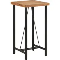 vidaXL Bartisch 55x55x107 cm Massivholz Akazie und Eisen