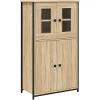 vidaXL Highboard Sonoma-Eiche 62x32x106,5 cm Holzwerkstoff