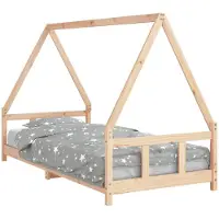 vidaXL Kinderbett 90x200 cm Massivholz Kiefer