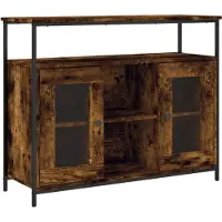 vidaXL Sideboard Räuchereiche 100x35x80 cm Holzwerkstoff