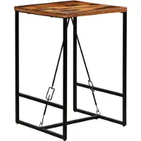 vidaXL Bartisch Altholz Massiv 70x70x106 cm