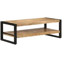 vidaXL Couchtisch 120x55x40 cm Massivholz Mango