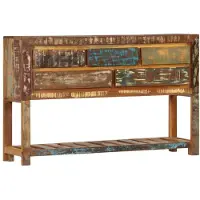 vidaXL Sideboard 120x30x75 cm Altholz Massiv