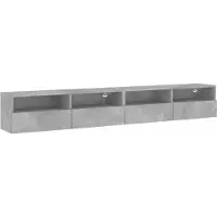 vidaXL TV-Wandschränke 2 Stk. Betongrau 100x30x30 cm Holzwerkstoff