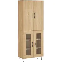 vidaXL Highboard Sonoma-Eiche 69,5x34x180 cm Holzwerkstoff