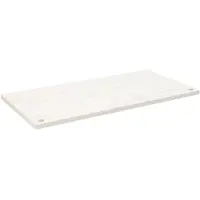 vidaXL Schreibtischplatte Weiß 110x60x2,5 cm Massivholz Kiefer