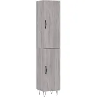 vidaXL Highboard Grau Sonoma 34,5x34x180 cm Holzwerkstoff
