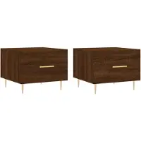 vidaXL Couchtische 2 Stk. Braun Eichen-Optik 50x50x40 cm Holzwerkstoff