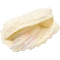 INF BAG-YWQY03-12D, Weiches Federmäppchen, Polyester, Weiß, Einfarbig, Mädchen, 50 mm