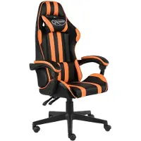 vidaXL Gaming-Stuhl Schwarz und Orange Kunstleder