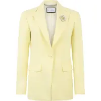Philipp Plein - Wool Fitted Single-Breasted Blazer - Größe S - gelb