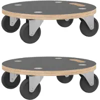 vidaXL Transportroller 2 Stk. Rund Ø38x11,5 cm 250 kg