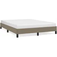 vidaXL Bettgestell ohne Matratze Taupe 140x190 cm Stoff