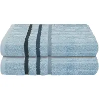 Schiesser Duschtuchset Ohio - 2-teilig - 70 x 140 cm - Hellblau