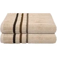 Schiesser Duschtuchset Ohio - 2-teilig - 70 x 140 cm - Sand