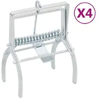 vidaXL Maulwurffallen 4 Stk. Silbern Verzinkter Stahl