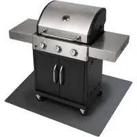 Drukarnia Piga Metall Grill-Unterlage - Schwarz - Feuerfeste Bodenschutzplatte - Hitzeschutzplatte - Outdoor - Terrasse - Grillzubehör - 100x70 cm