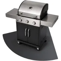 Drukarnia Piga Outdoor Grill-Unterlage - Metall - Schwarz - Bodenschutzplatte - Hitzeschutzplatte - Feuerfest - Terrasse - Grillzubehör - 100x100 cm