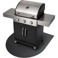 Drukarnia Piga Grillzubehör - Feuerfeste Bodenschutzplatte - Metall - Schwarz - Grill-Unterlage - Hitzeschutzplatte - Outdoor - Terrasse - 80x70 cm