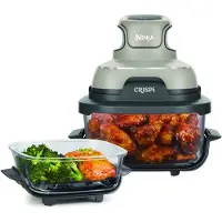 Ninja CRISPi Single 3,8L 1700W Heißluftfritteuse Grau, Steinfarbe, Transparent