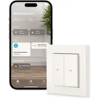 EVE SYSTEMS Shutter Switch: Intelligente Rollladensteuerung mit integrierten Zeitplänen, adaptiver Beschattung, Siri-Sprachsteuerung, Timer, Fernzugriff, keine Bridge erforderlich