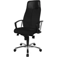 Topstar HIGH SIT UP - Profi Chefsessel Schwarz Stoff