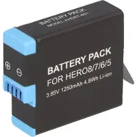 AccuCell Akku passend für GoPro Hero 8 Black und Hero 5, 6, 7