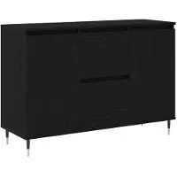 vidaXL Sideboard Schwarz Eichen-Optik 101,5 x 35 x 70 cm Holzwerkstoff