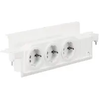 Hager Schuko-Steckdose Volta VZ00HW 3fach drehbar f.HWV