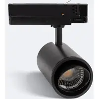 LEDKIA 3-Phasenstromschiene LED-Strahler 40W Fasano Cilindro Bisel Dimmbar Schwarz 3200K Warmweiß