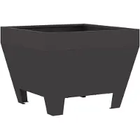 vidaXL Feuerschale Schwarz 50 x 50 x 38 cm Wetterfeststahl