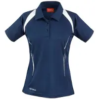Result SPIRO S177F | Damen Team Spirit sports Poloshirt +Atmungsaktiv - Farbe: Navy/White - Größe: XL (42)
