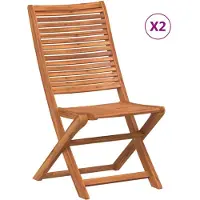 vidaXL Klappstühle, 2 Stück, Massivholz Akazie