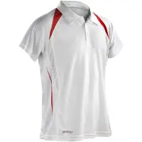 Result SPIRO S177M | Herren Team Spirit Polo / Atmungsaktiv - Farbe: White/Red - Größe: M