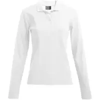 Promodoro Heavy Langarm-Poloshirt Damen, Weiß, XL