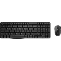 Rapoo X1800S, Volle Größe (100%), Kabellos, RF Wireless, QWERTZ, Schwarz, Maus enthalten