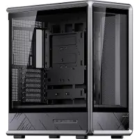 Jonsbo D401 PC-Gehäuse, Midi Tower, ATX, Tempered Glass - schwarz
