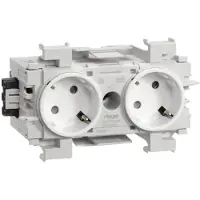 Hager GS20119016 Steckdose 2-fach 45 Frontras