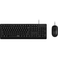 Rapoo NX1500, Kabelgebunden, USB, Scherenschalter, QWERTZ, Schwarz, Maus enthalten